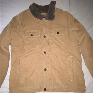 Abercrombie Fitch Brown Corduroy Fur 